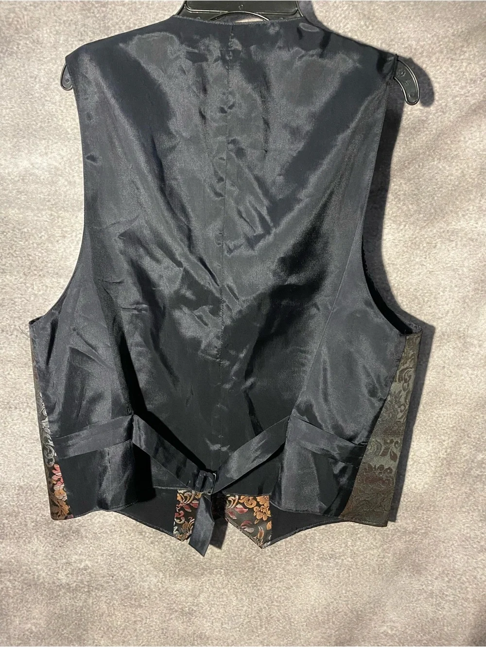 Wah Maker Frontier Brocade Tapestry Western Vest Men's M Floral USA Made